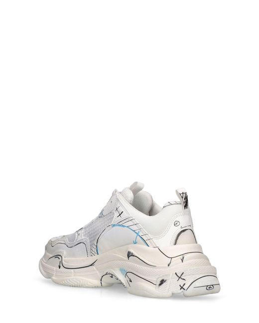 Balenciaga White 'triple S' Sneakers for men