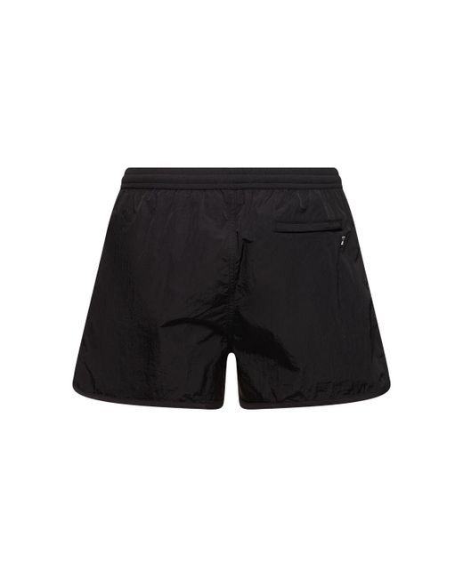 AMI Black Nylon Swim Shorts for men