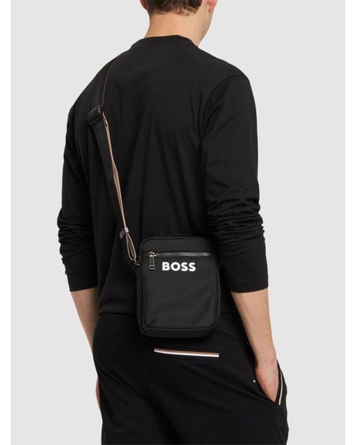 Borsa catch con logo di Boss in Black da Uomo