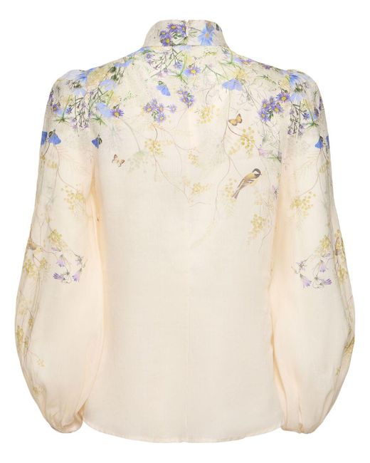 Zimmermann Natural Harmony Buttoned Printed Blouse