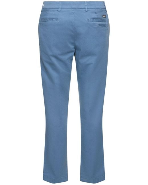 Pantalon en coton stretch kaiton Boss pour homme en coloris Blue