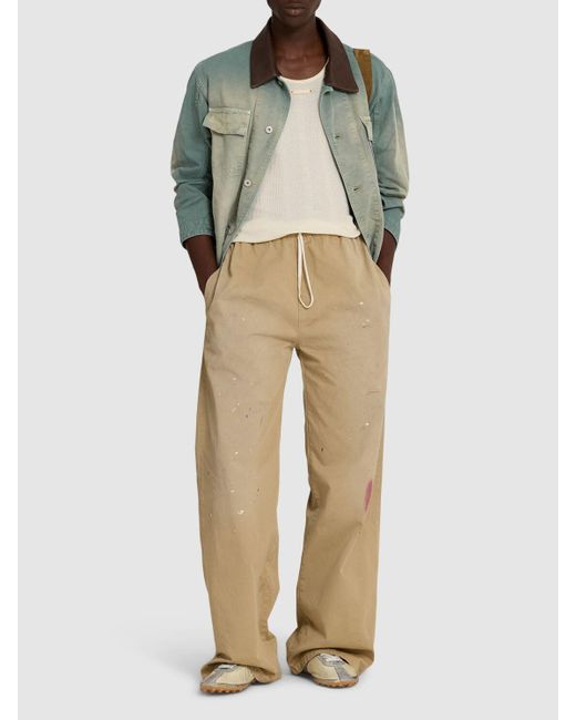 MM6 by Maison Martin Margiela Herren Hose Aus Baumwollgabardine in Natural für Herren