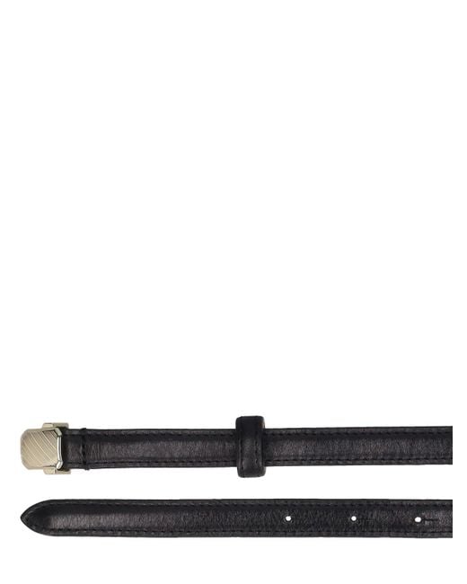 Lemaire Black 15mm Military Leather Belt