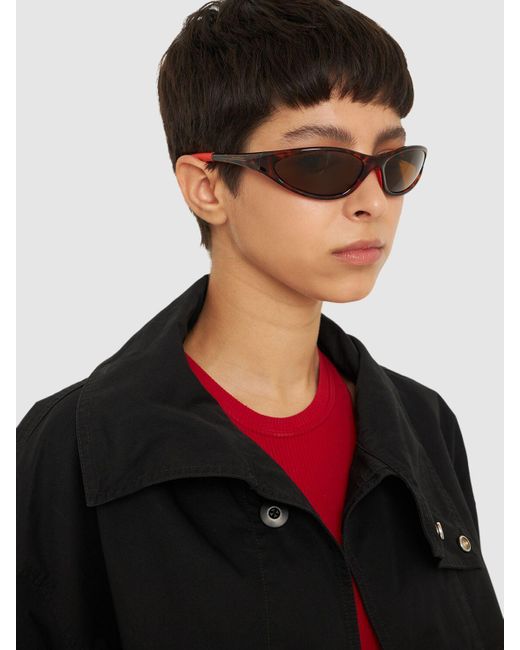 MARINE SERRE Ms X Vuarnet Visioner サングラス Brown