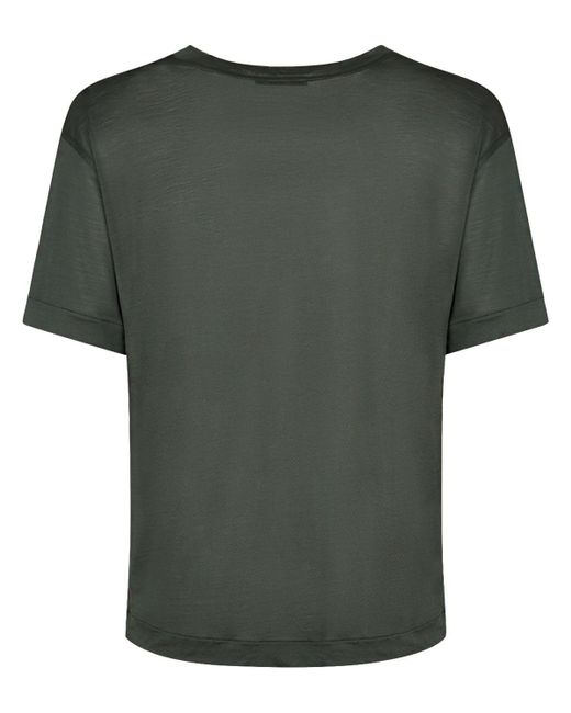 Lemaire Green Soft Silk T-shirt for men