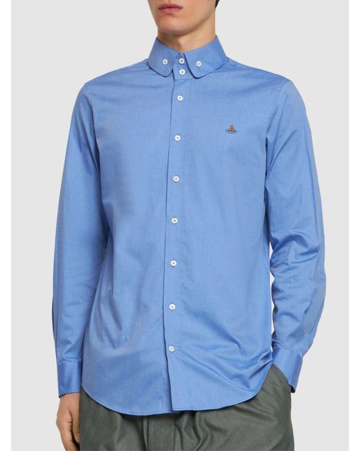 Camisa de algodón popelina Vivienne Westwood de hombre de color Blue
