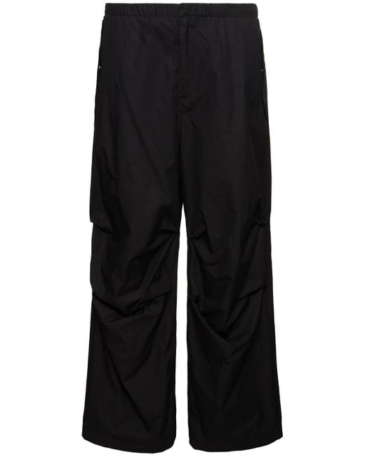 Jil Sander Black Trousers 5 Washed Cotton Loose Pants for men