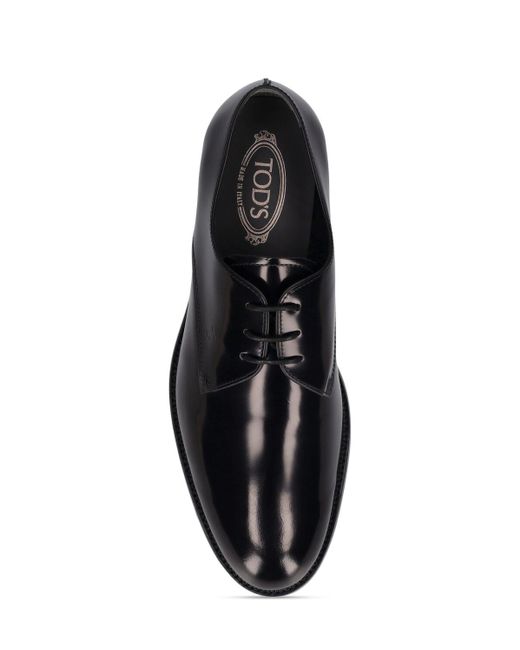 Chaussures à lacets en cuir abrasivato Tod's pour homme en coloris Black