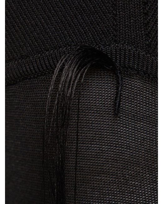 Jacquemus Black La Robe Fino Embroidered Mesh Long Dress