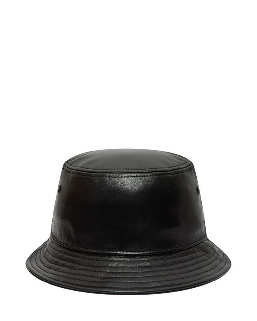KTZ Black New York Yankees Mlb Leather Bucket Hat for men