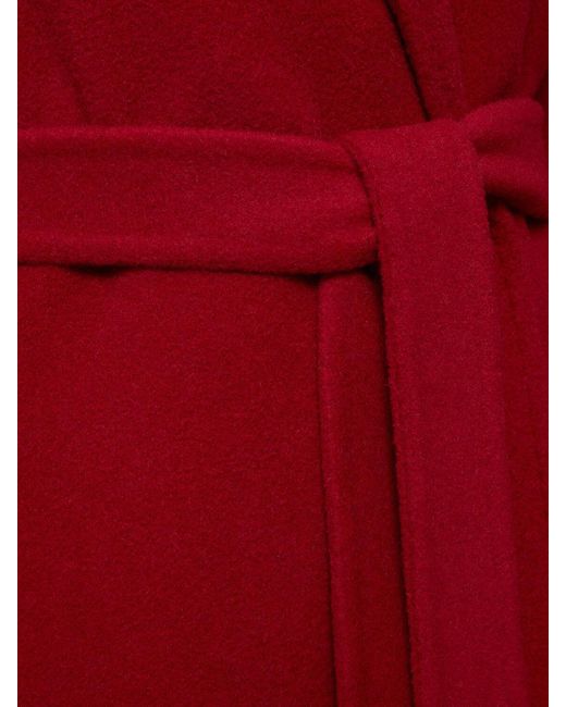 Max Mara Red Ludmilla1 Cashmere Long Coat W/ Belt