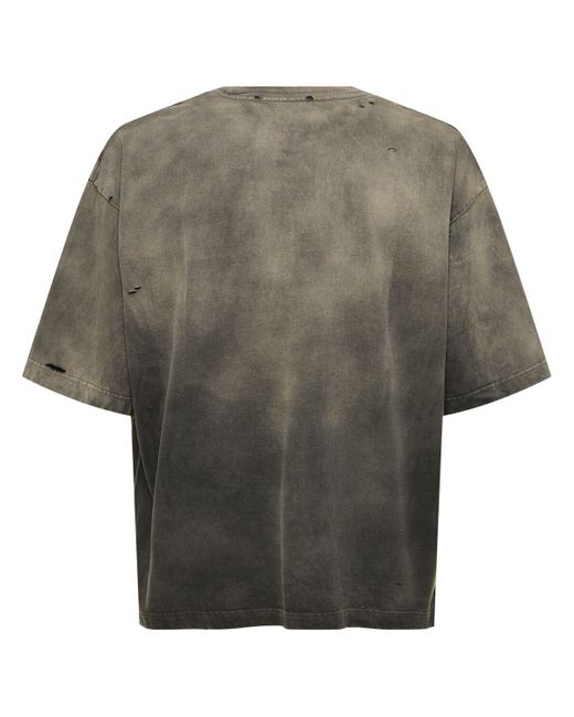 Maison Mihara Yasuhiro T-shirt Aus Baumwolljersey Mit Sonnendruck in Gray für Herren