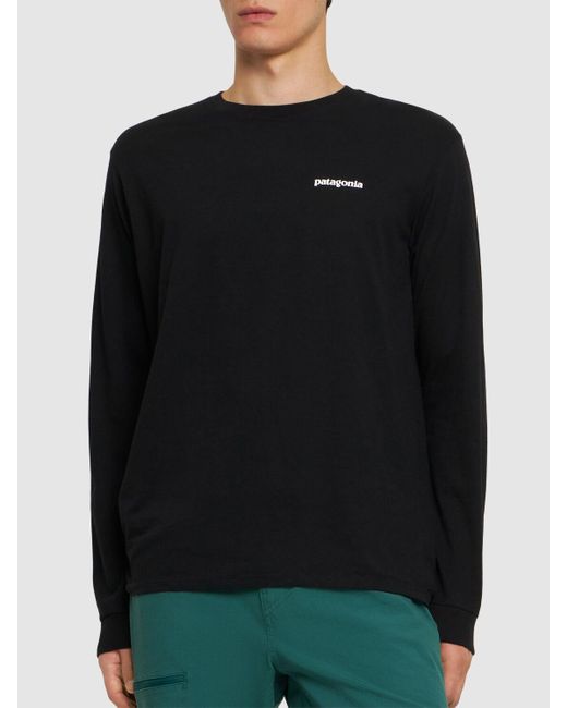 Camiseta de algodón Patagonia de hombre de color Black