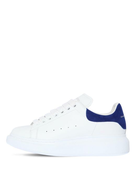 navy blue and white alexander mcqueen sneakers