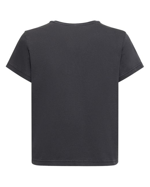 Alexander Wang Black Essential Shrunk Cotton Jersey T-Shirt