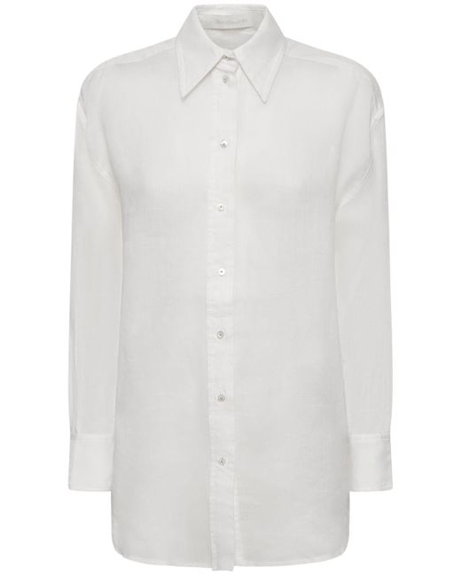 Camicia relaxed fit alight con ricamo di Zimmermann in White