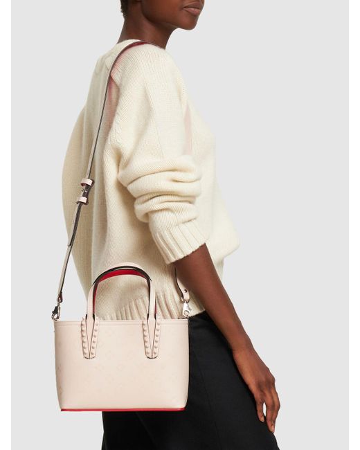 Christian Louboutin Pink Damen Mini Cabata E/W Leather Top Handle Bag