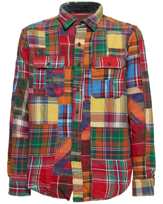 Polo Ralph Lauren Langärmeliges Patchwork-hemd Aus Strick in Red für Herren