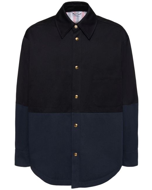 Thom Browne Blue Oversize Cotton Casual Jacket for men