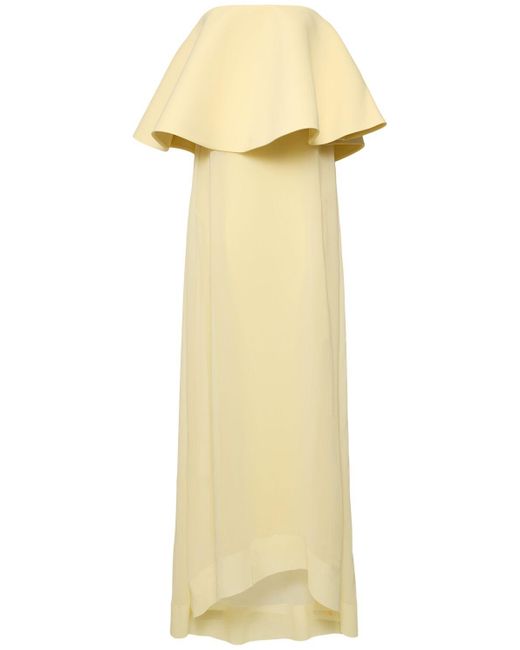 Jacquemus Yellow La Robe Vela Chiffon Long Dress