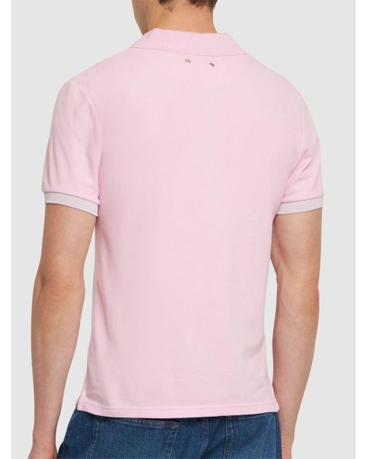 Vilebrequin Poloshirt Aus Baumwolljersey Mit Logo in Pink für Herren