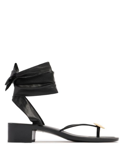 The Row Black 65mm Hohe Ledersandaletten "cord"