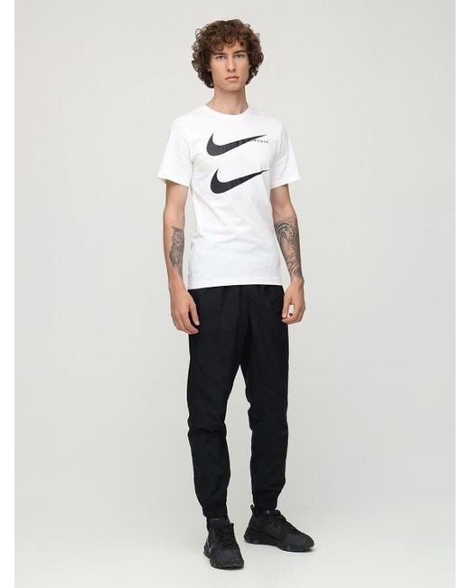 Nike コットン Double Swoosh コットンtシャツ カラー ホワイト メンズ Lyst Nike コットン Double Swoosh コットンtシャツ カラー ホワイト メンズ Lyst