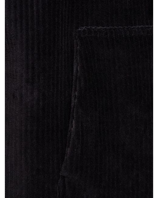 Giorgio Brato Black Cotton Blend Velvet Hoodie for men