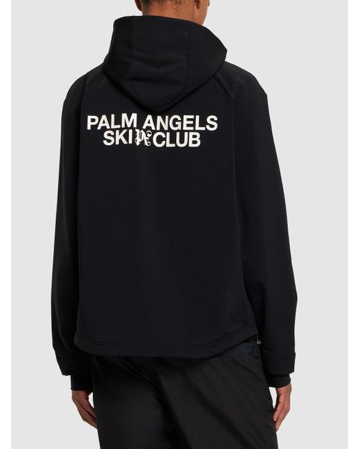 Palm Angels Blue Ski Club Tech Sweatshirt Hoodie for men