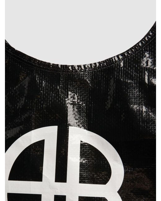 Anine Bing Black Drew Printed Tech Sport Bag