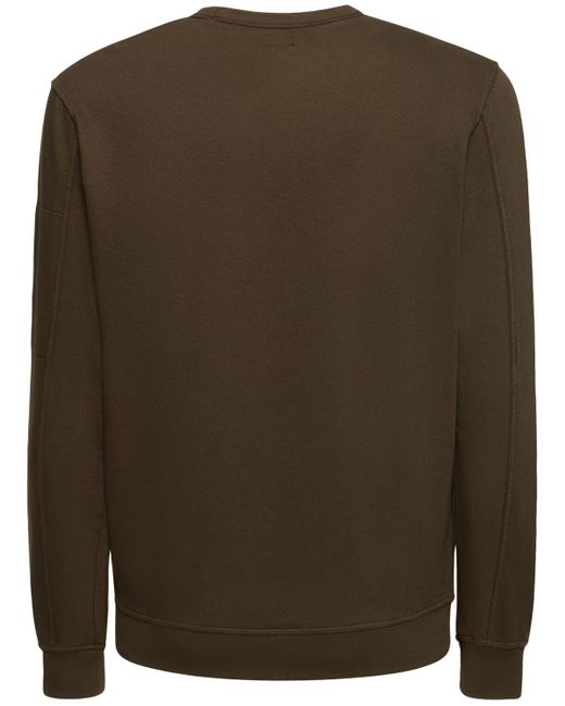 C P Company Leichtes Sweatshirt Aus Baumwollfleece in Green für Herren