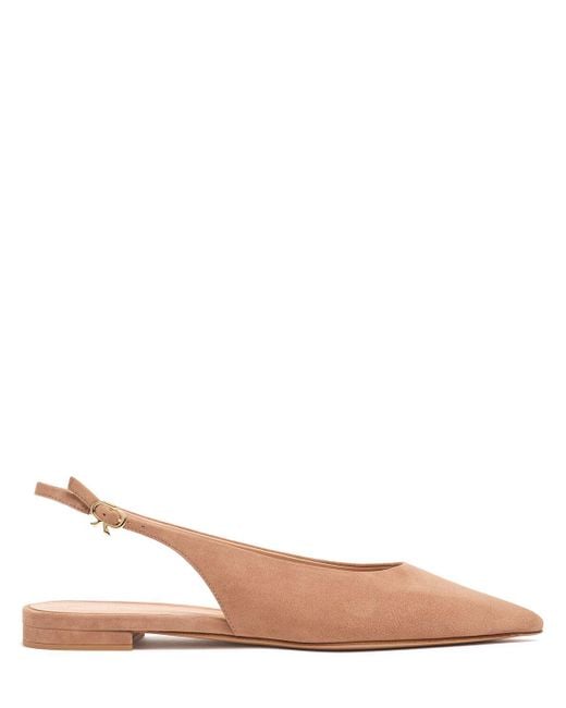 Femme Chaussures Plates À Bride En Daim Robbie 10 Mm Gianvito Rossi en coloris Brown