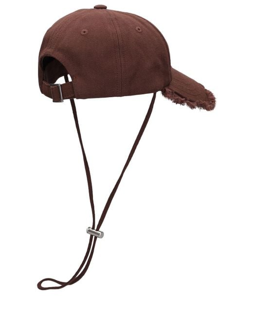 Gorra de algodón Jacquemus de color Brown