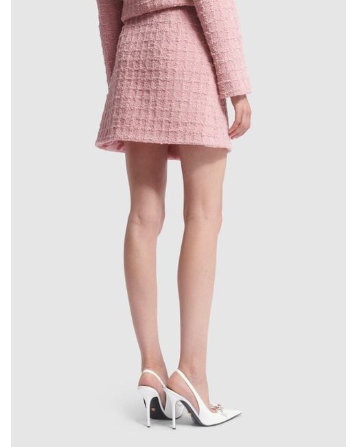 Versace ツイードミニスカート Pink