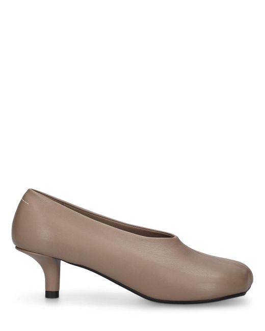 Zapatos de tacón de piel sintética 50mm MM6 by Maison Martin Margiela de color Brown