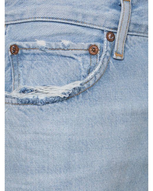 Agolde Blue 90s Mid Rise Loose Fit Straight Jeans
