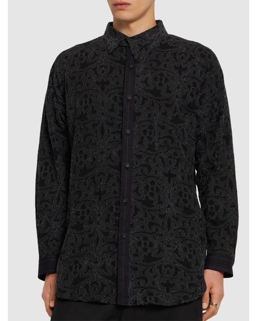 Yohji Yamamoto Hemd Aus Baumwollmischgewebe "a-jq" in Black für Herren