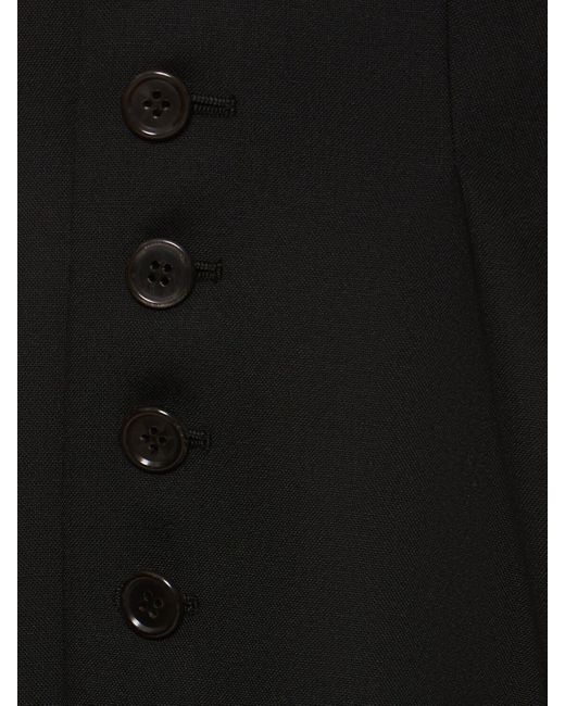Robe courte en laine oxford Noir Kei Ninomiya en coloris Black