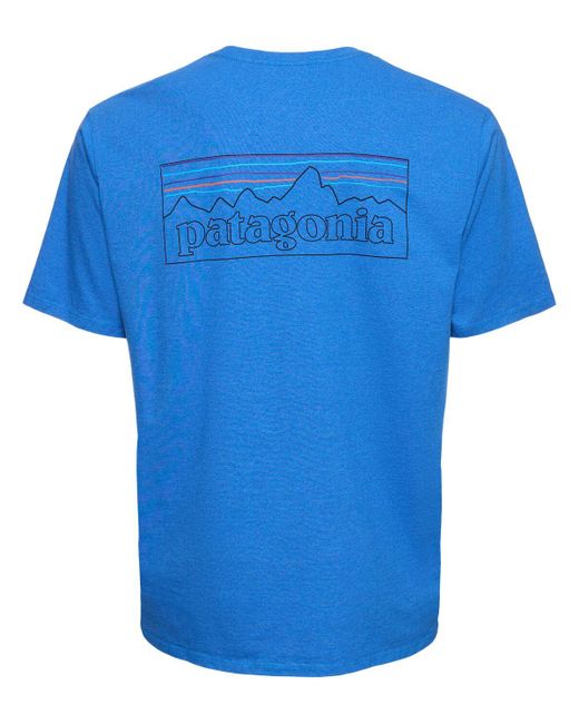 Patagonia T-shirt "p-6 Logo Responsibility" in Blue für Herren