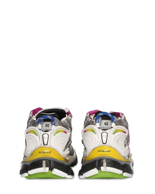 Sneakers runner in mesh e nylon di Balenciaga in White da Uomo