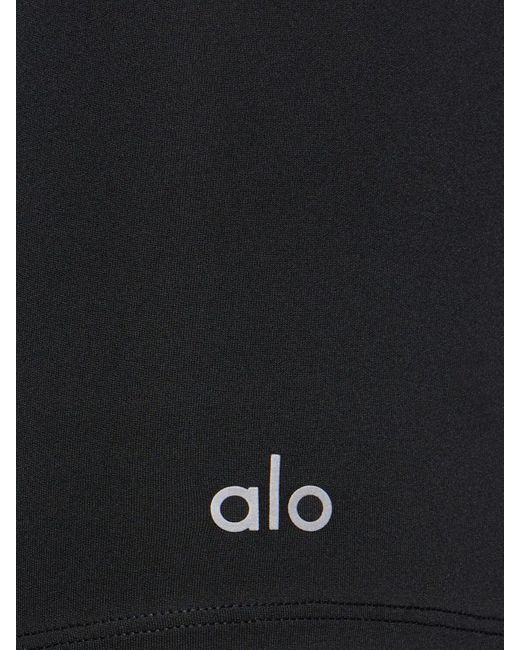 Alo Yoga Black Stretch-techno-shorts "airlift Energy"