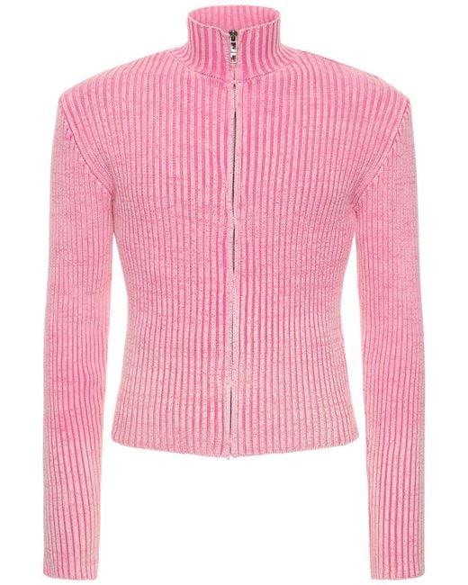 Jaded London Pink Lucid Knit Sweater for men