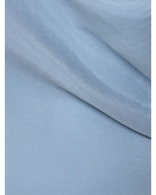 Robe longue asymétrique drapée St. Agni en coloris Blue