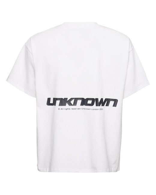 Unknown White Cotton T-shirt for men