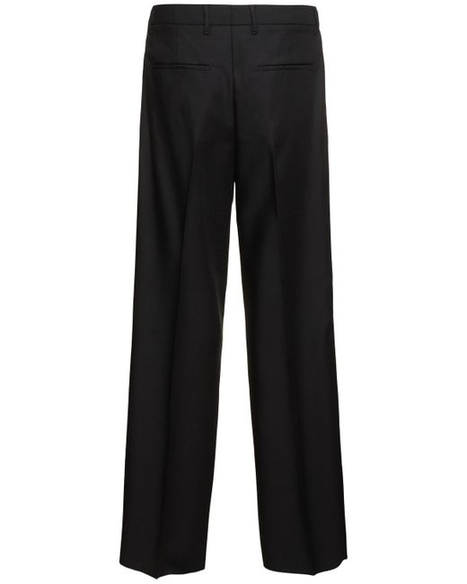 Lardini Black Wool & Mohair Pleated Pants for men