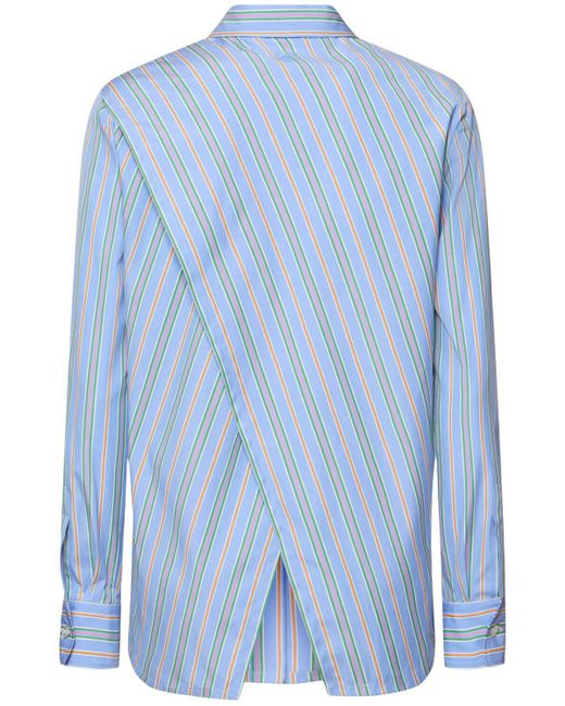 Etro コットンポプリンシャツ Blue