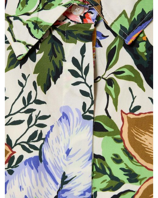 Etro コットンベルテッドシャツドレス Multicolor