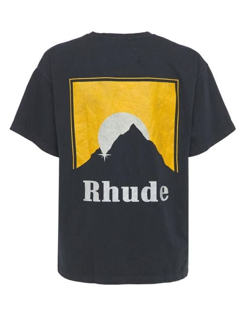 Rhude Printed Moonlight Cotton T-shirt in Black for Men | Lyst
