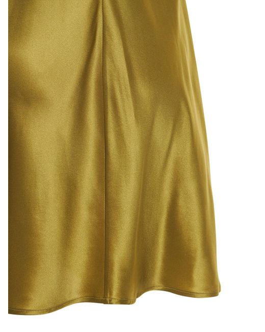 La Perla Mini Silk Slip Dress in Green Lyst