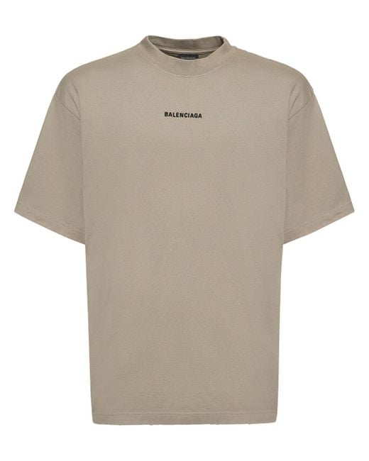 Balenciaga T-shirt Aus Baumwolljersey Mit Druck in White für Herren